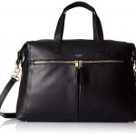 Knomo Mayfair Luxe Audley 14″ Slim Leather Bag Black